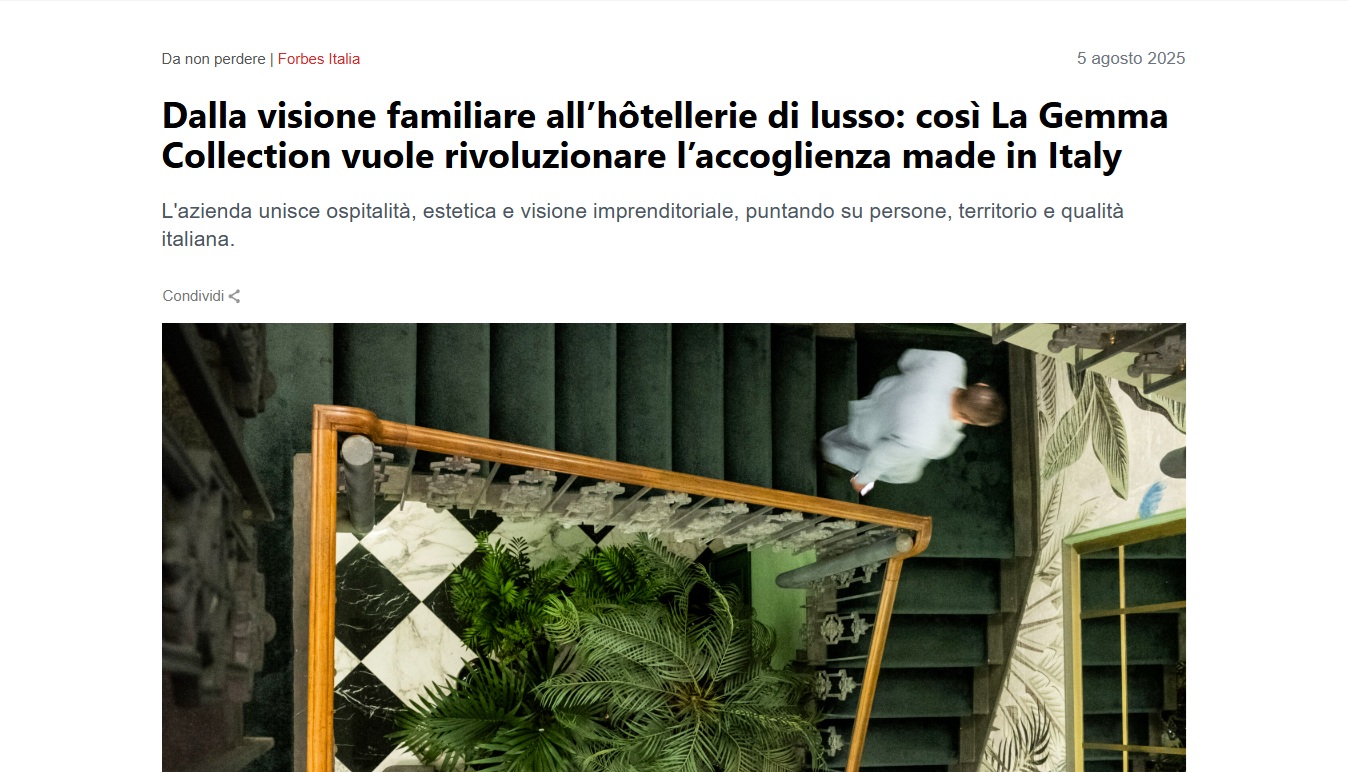 Forbes Italia feature on Massimiliano Cecchi