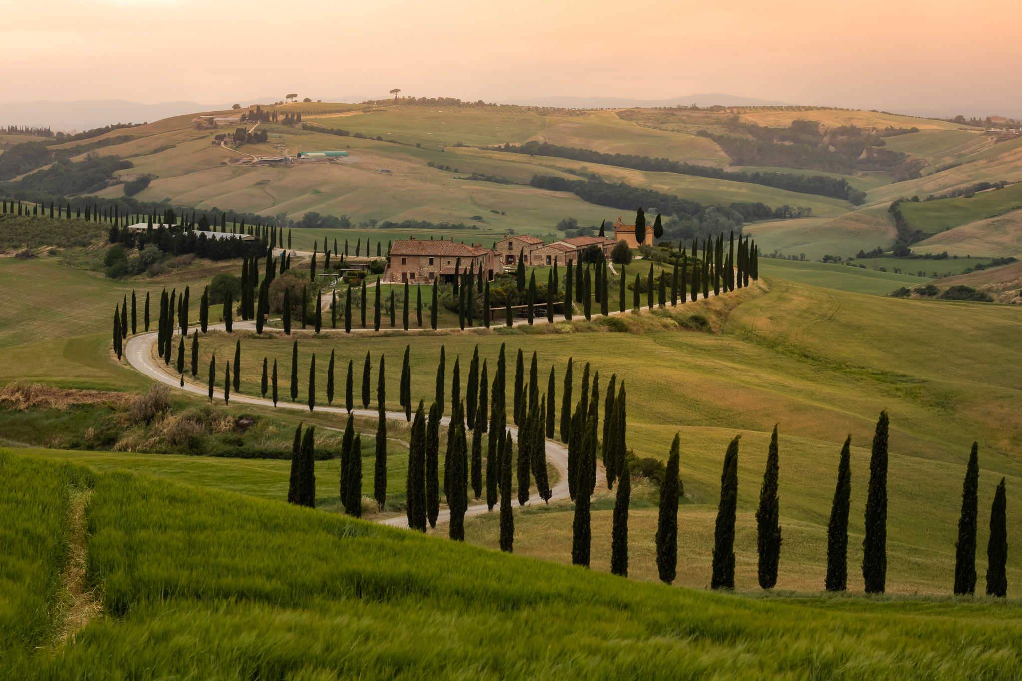 The rolling hills of the Val d'Orcia